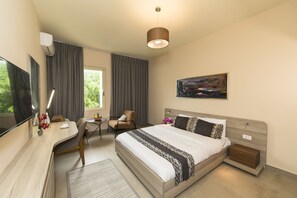 Deluxe Studio | Egyptian cotton sheets, premium bedding, in-room safe, desk - Roots Hotel Apartments (Abidjan)