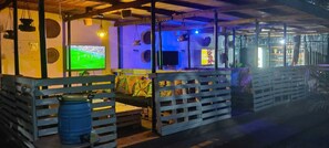 Outdoor banquet area