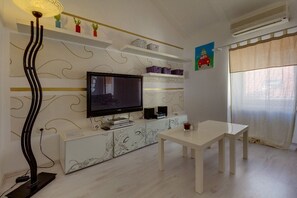 Apartment, 2 Bedrooms | Living room | TV, DVD player - Mandarina - sea View Apartment Nera (Mali Losinj)