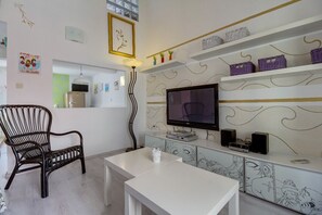 Apartment, 2 Bedrooms | Living area | TV, DVD player - Mandarina - sea View Apartment Nera (Mali Losinj)