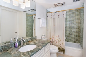 Condo, 2 Bedrooms | Bathroom | Combined shower/tub, towels - Kings Crown 210 (Sanibel)