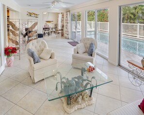 House, 3 Bedrooms | Living area | Flat-screen TV - Manatee Landing (Sanibel)