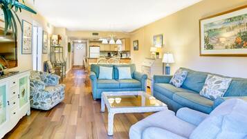 Condo, 2 Bedrooms | Living area | Flat-screen TV