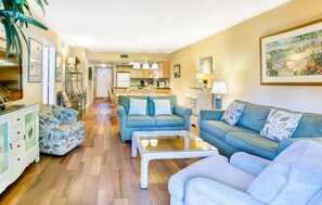 Condo, 2 Bedrooms | Living area | Flat-screen TV - Breakers A5 (Sanibel)