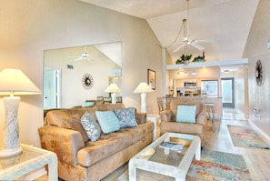 Condo, 2 Bedrooms | Living area | Flat-screen TV - Mariner Point 1043 (Sanibel)