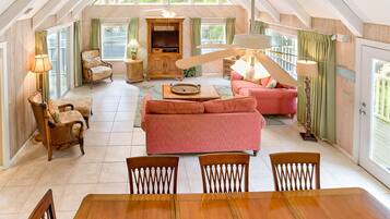 House, 4 Bedrooms | Living area | Flat-screen TV, ping pong