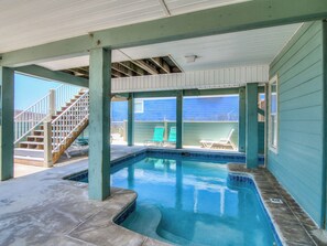 A heated pool