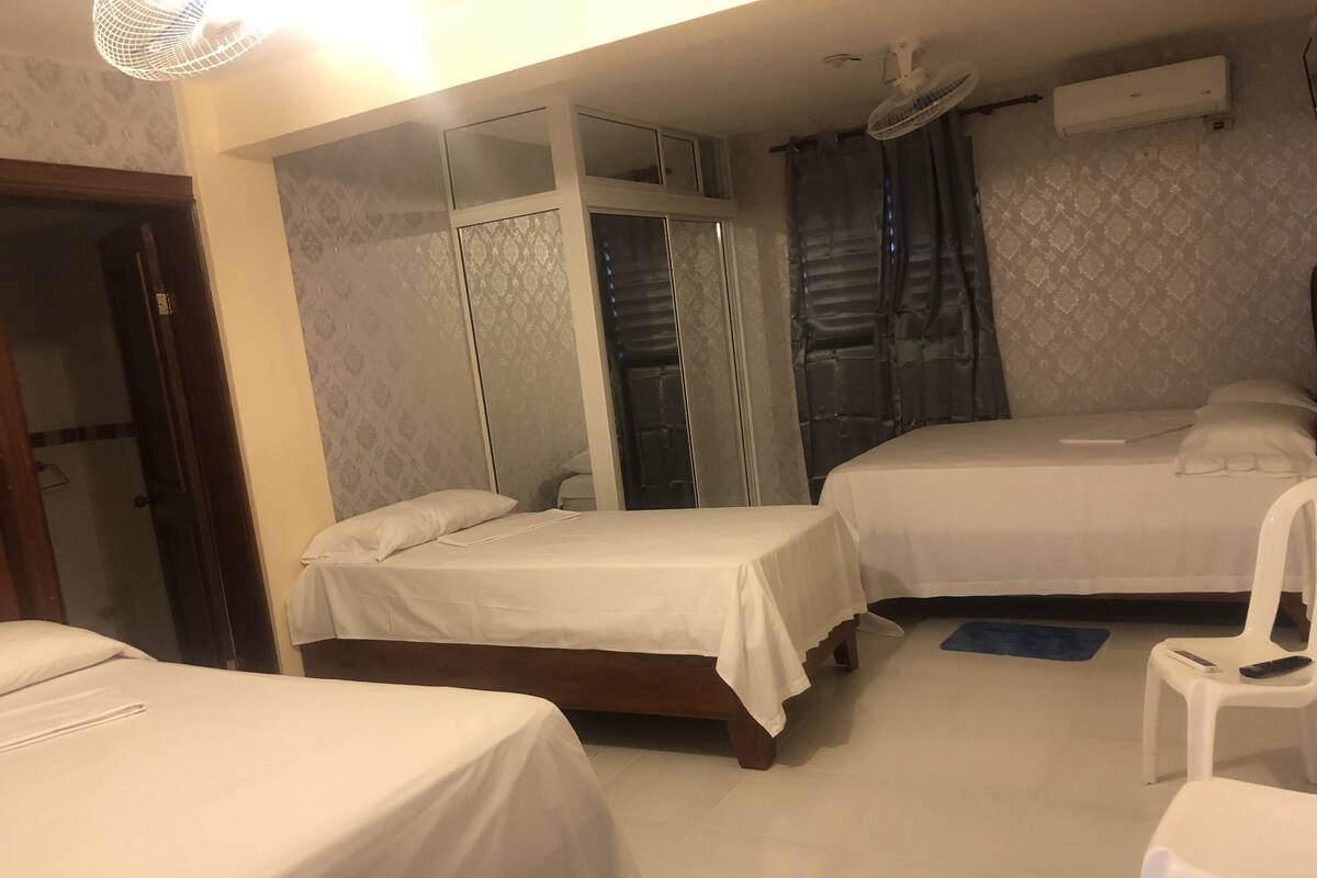 Desk, laptop workspace, blackout drapes, WiFi (free)