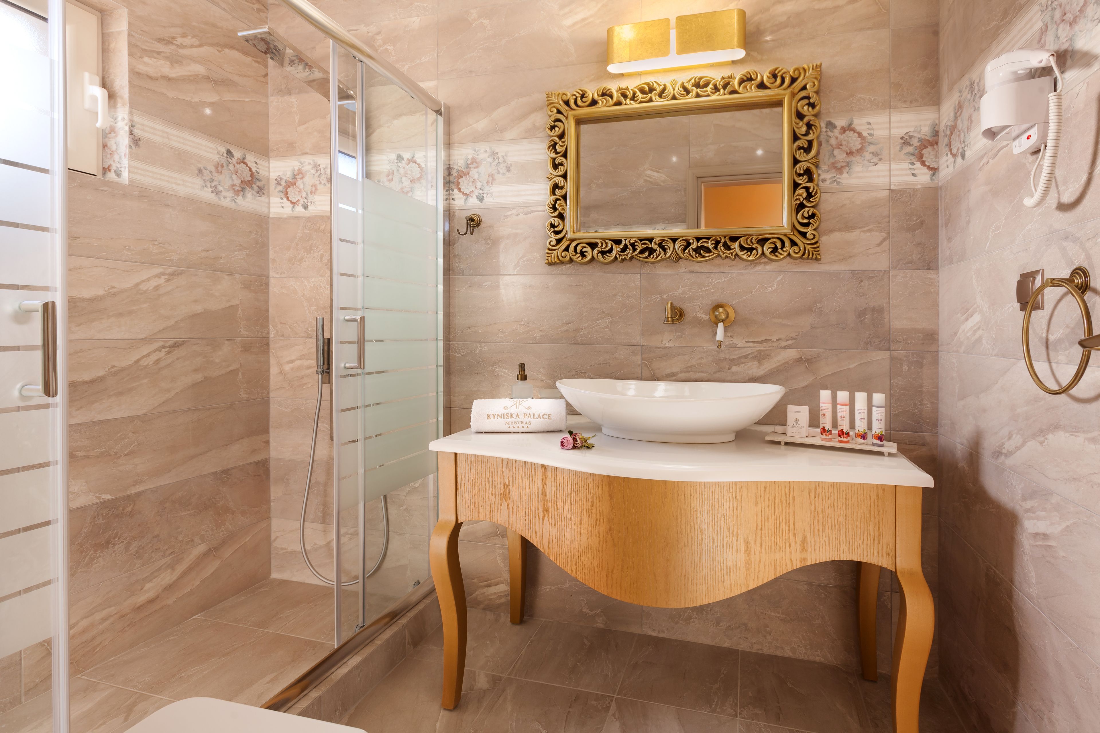 shower, free toiletries, hair dryer, bathrobes