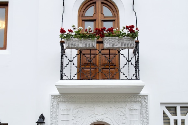 Tabla de planchar con plancha, wifi gratis y ropa de cama