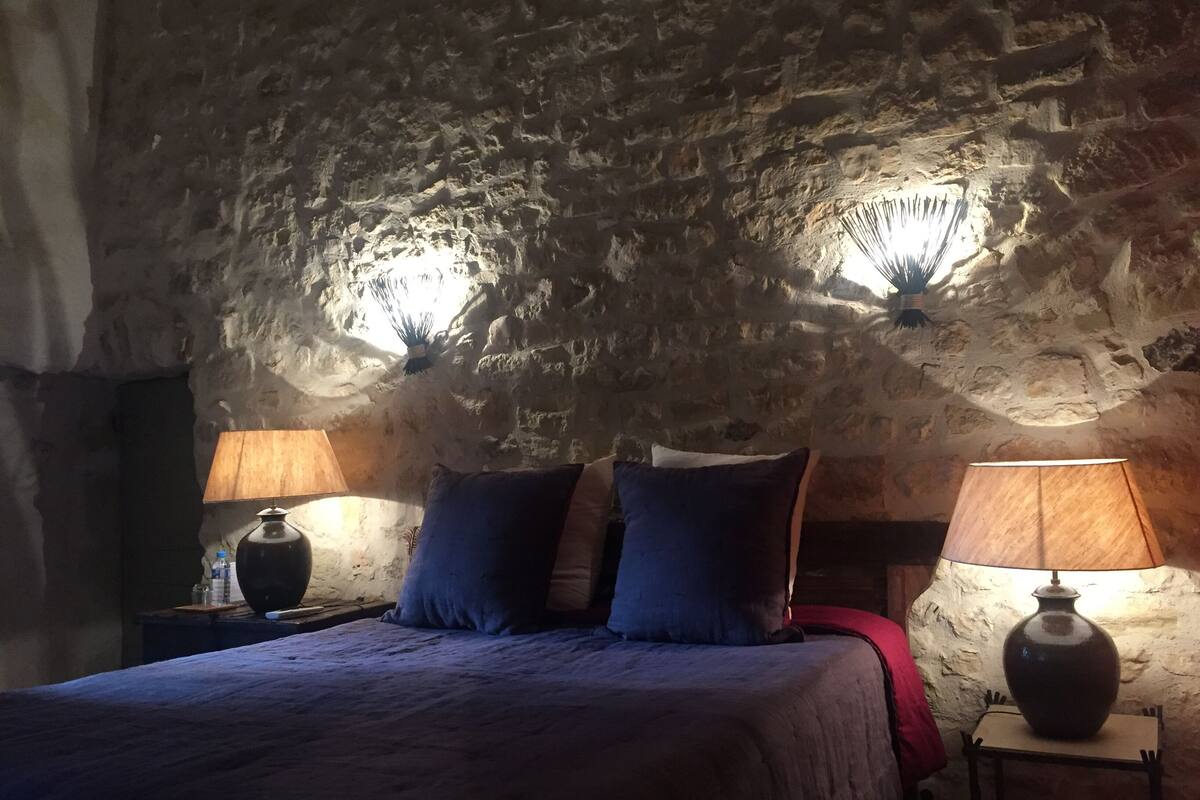 Double Room, Pool View (Capucine) | Blackout curtains, iron/ironing board, free WiFi, bed sheets