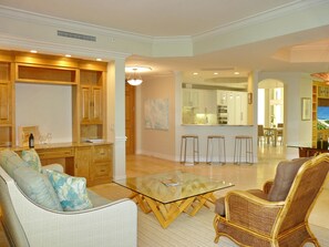 Condo, Multiple Beds (Luxurious beachfront condo in the gra) | Living room