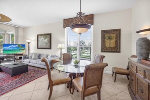 Condo, Multiple Beds (Peaceful condo with pool and steps to) | Living area