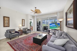 Condo, Multiple Beds (Peaceful condo with pool and steps to) | Living area - Peaceful Condo With Pool and Steps to South Beach (Marco Island)