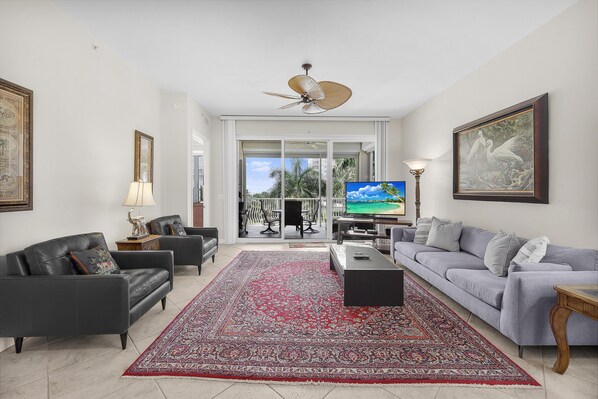 Condo, Multiple Beds (Peaceful condo with pool and steps to) | Living area