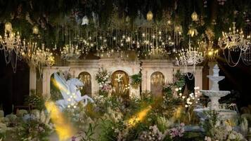 Outdoor banquet area