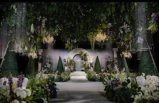 Outdoor banquet area