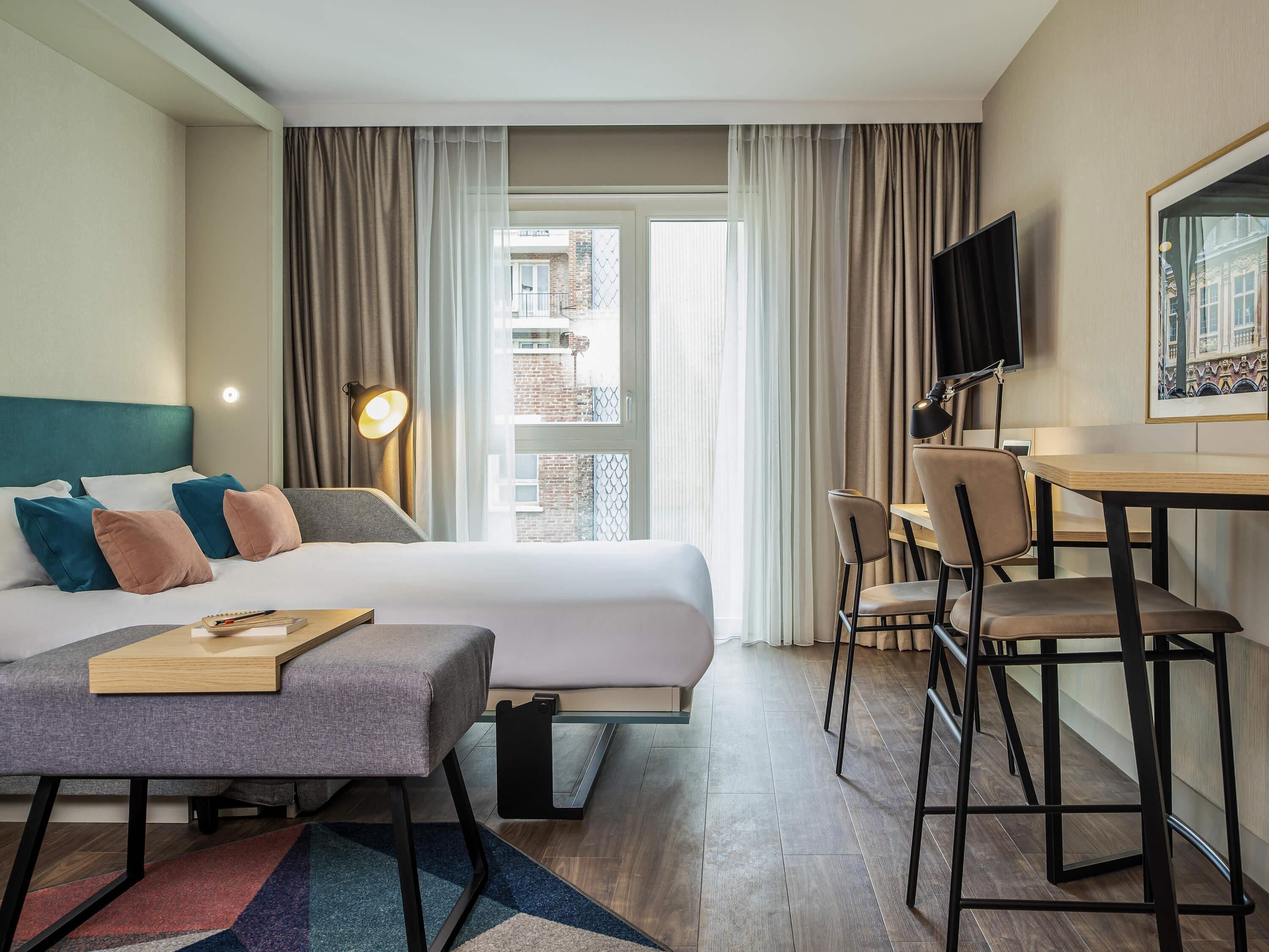 Studio, 2 Double Beds | In-room safe, blackout drapes, soundproofing, iron/ironing board