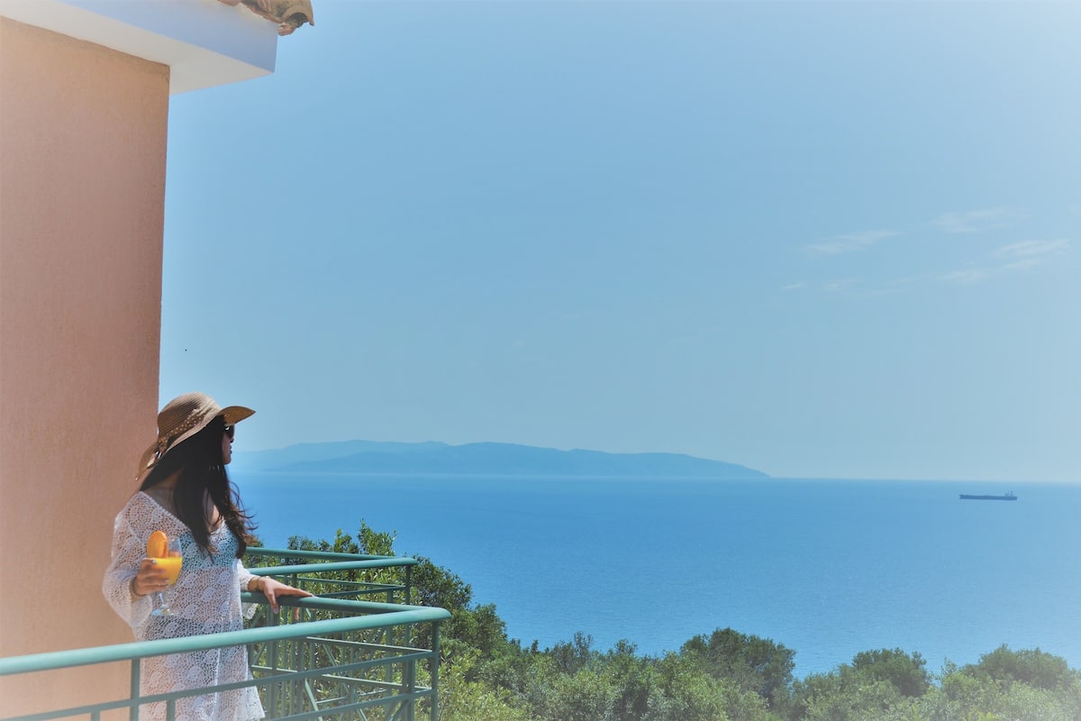 Superior Villa, 3 Bedrooms, Private Pool, Sea View (Eri) | Balcony view