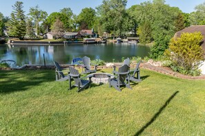 Property grounds - Lakefront home w Private Beach, Hot Tub, Sauna (Coloma)