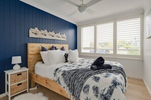 2 bedrooms, desk, iron/ironing board, travel cot