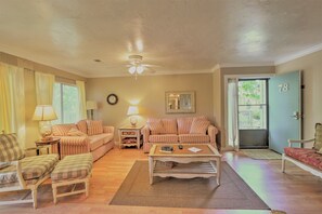 Condo, Garden View | Living area | Flat-screen TV, DVD player - Hilton Head condo (Hilton Head Island)