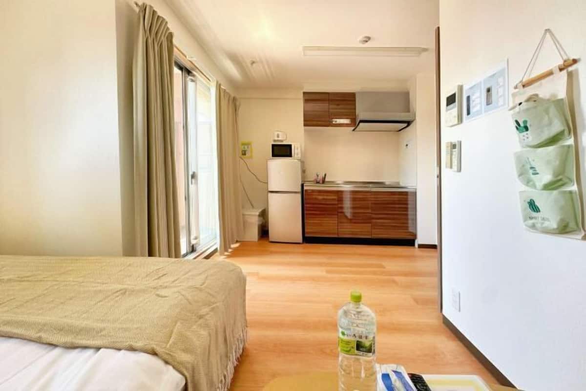 Desk, blackout curtains, soundproofing, free WiFi