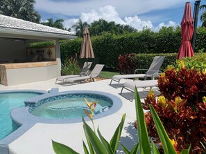 A heated pool