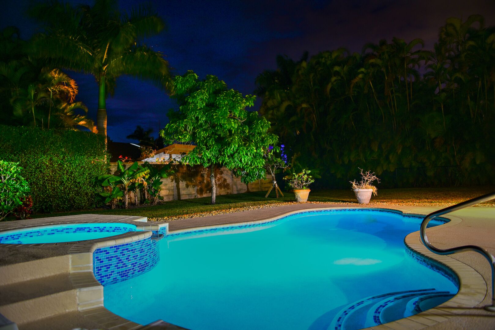A heated pool