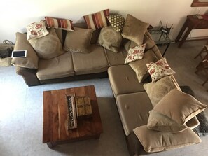 Televisión, chimenea, libros