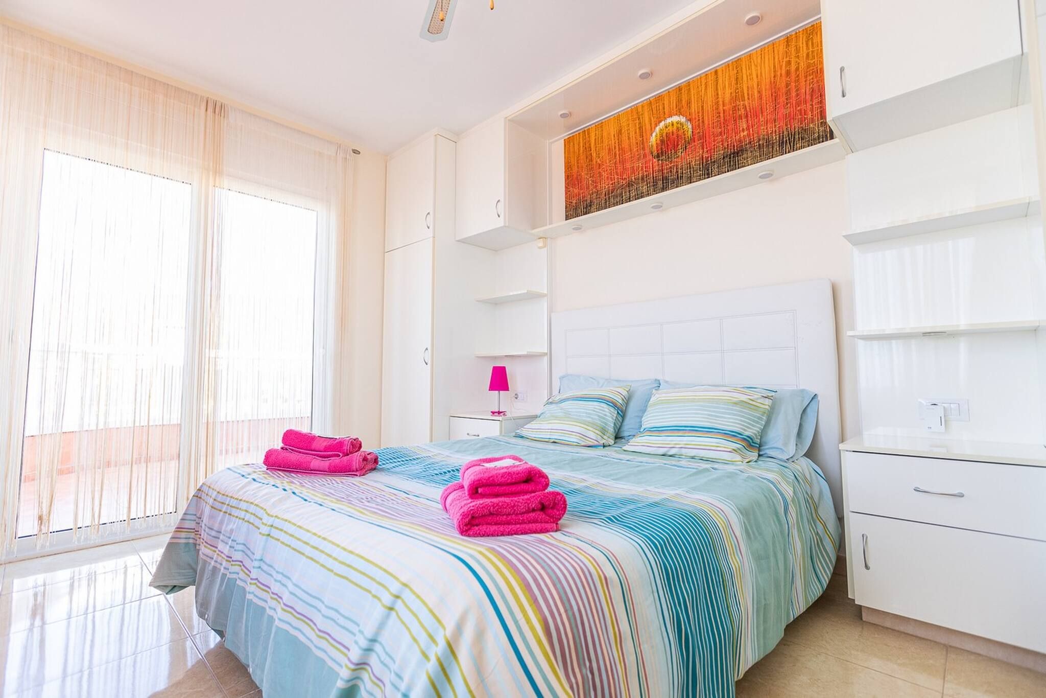 4 bedrooms, iron/ironing board, WiFi (free), bed sheets