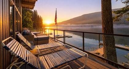 Seehütte mit Whirlpool und eigenem Dock am Wenatchee-See