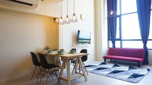 Spiseområde på rommet