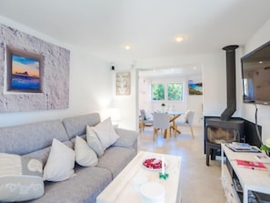 Télévision, cheminée