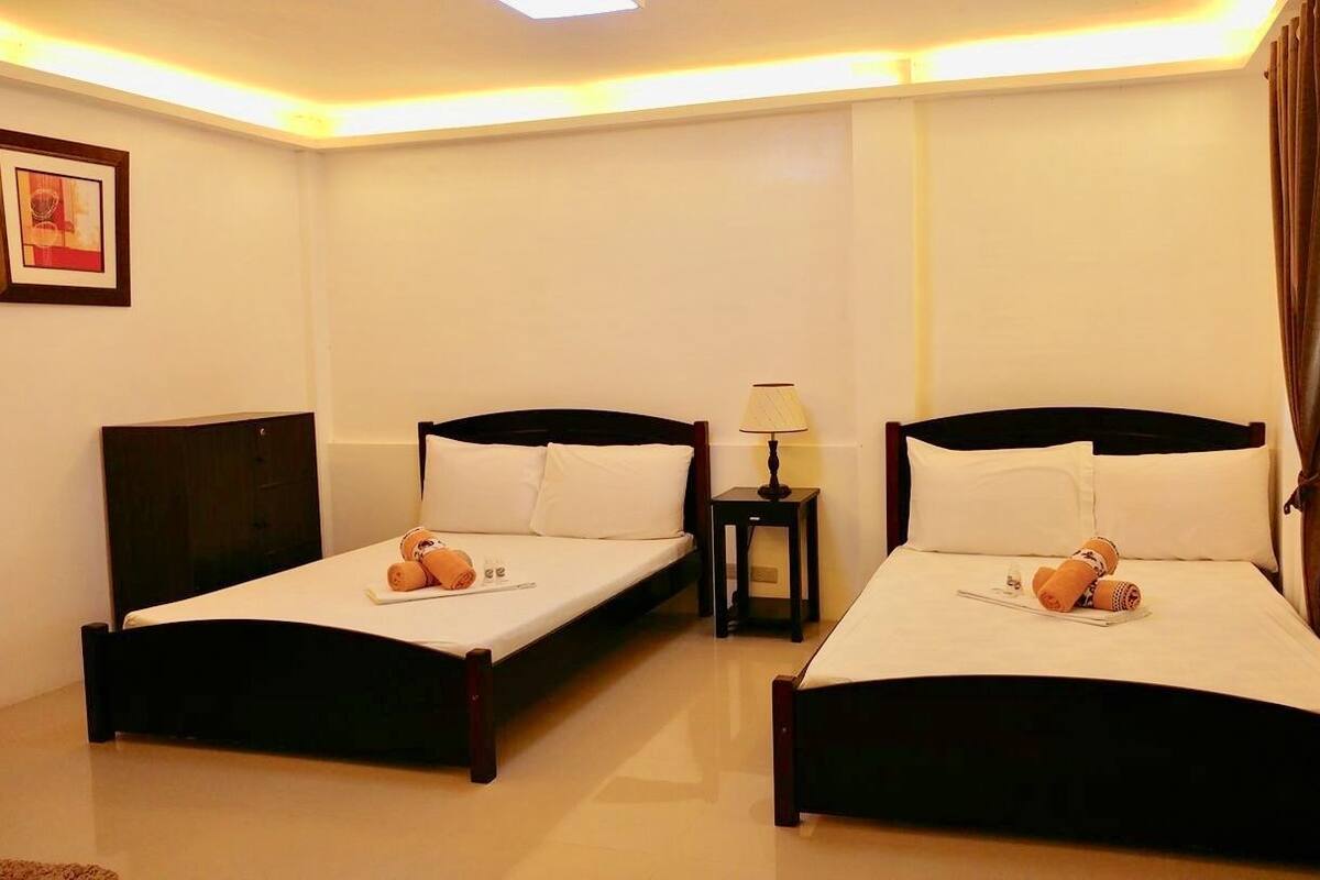 Family Room, 2 Double Beds, Balcony, Sea View | Blackout curtains, free WiFi, bed sheets