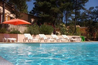 Detached house with swimming pool and mature Ardèche garden