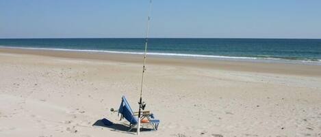Beach nearby, sun-loungers