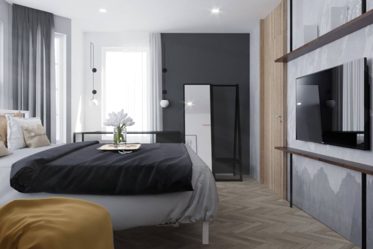 Deluxe Apartment, 2 Bedrooms, Mountain View | Down duvets, memory-foam beds, in-room safe, free WiFi