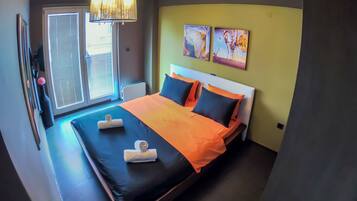 Desk, iron/ironing board, free cots/infant beds, free WiFi