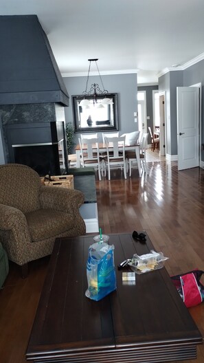TV, fireplace, DVD player
