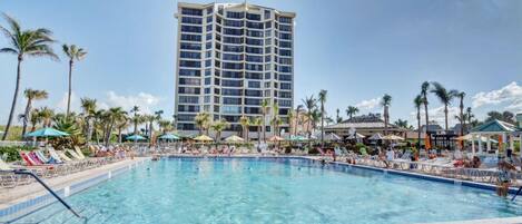 Outdoor pool, a heated pool
