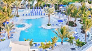 Outdoor pool, a heated pool - Chic Ocean Getaway - Walk to Beach, Pool & Hot Tub (Fort Pierce)