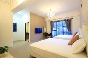 Quadruple Room, 2 Queen Beds | 1 bedroom, premium bedding, down comforters, desk