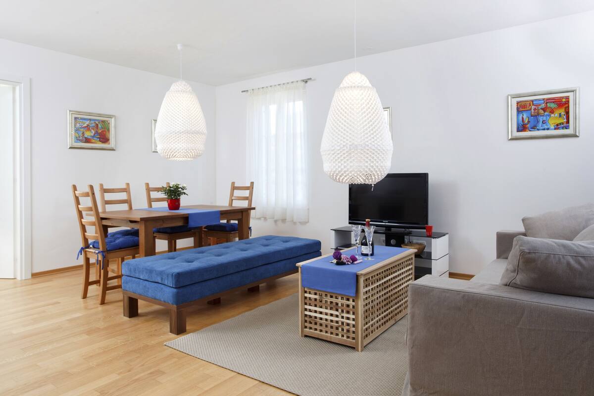 Apartment, 1 Bedroom (Ankora) | Living area | Flat-screen TV