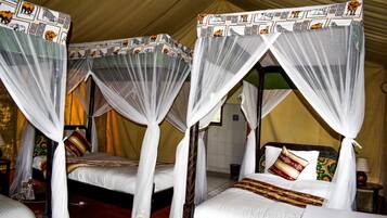 Twin Room, Lake View | Desk, free cots/infant beds, bed sheets