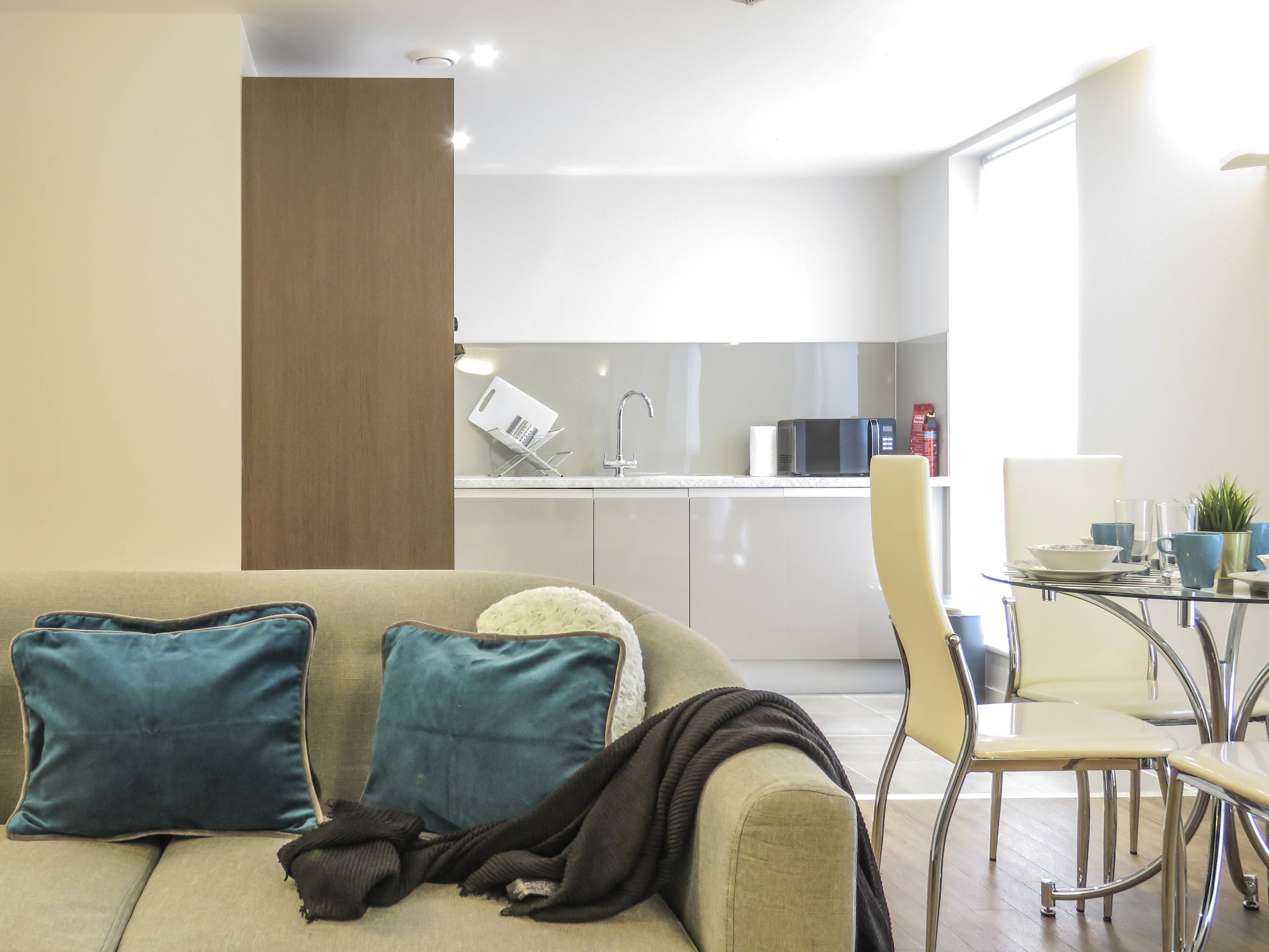 Business-Apartment, Mehrere Betten | Eigene Küche | Großer Kühlschrank, Mikrowelle, Ofen, Herdplatte