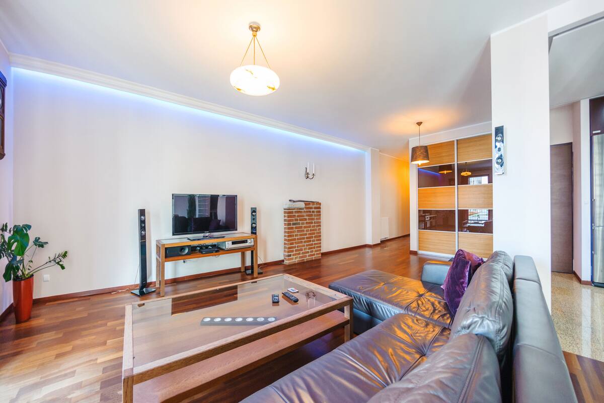 Apartment (48 – Szafarnia 7) | Living room | Flat-screen TV