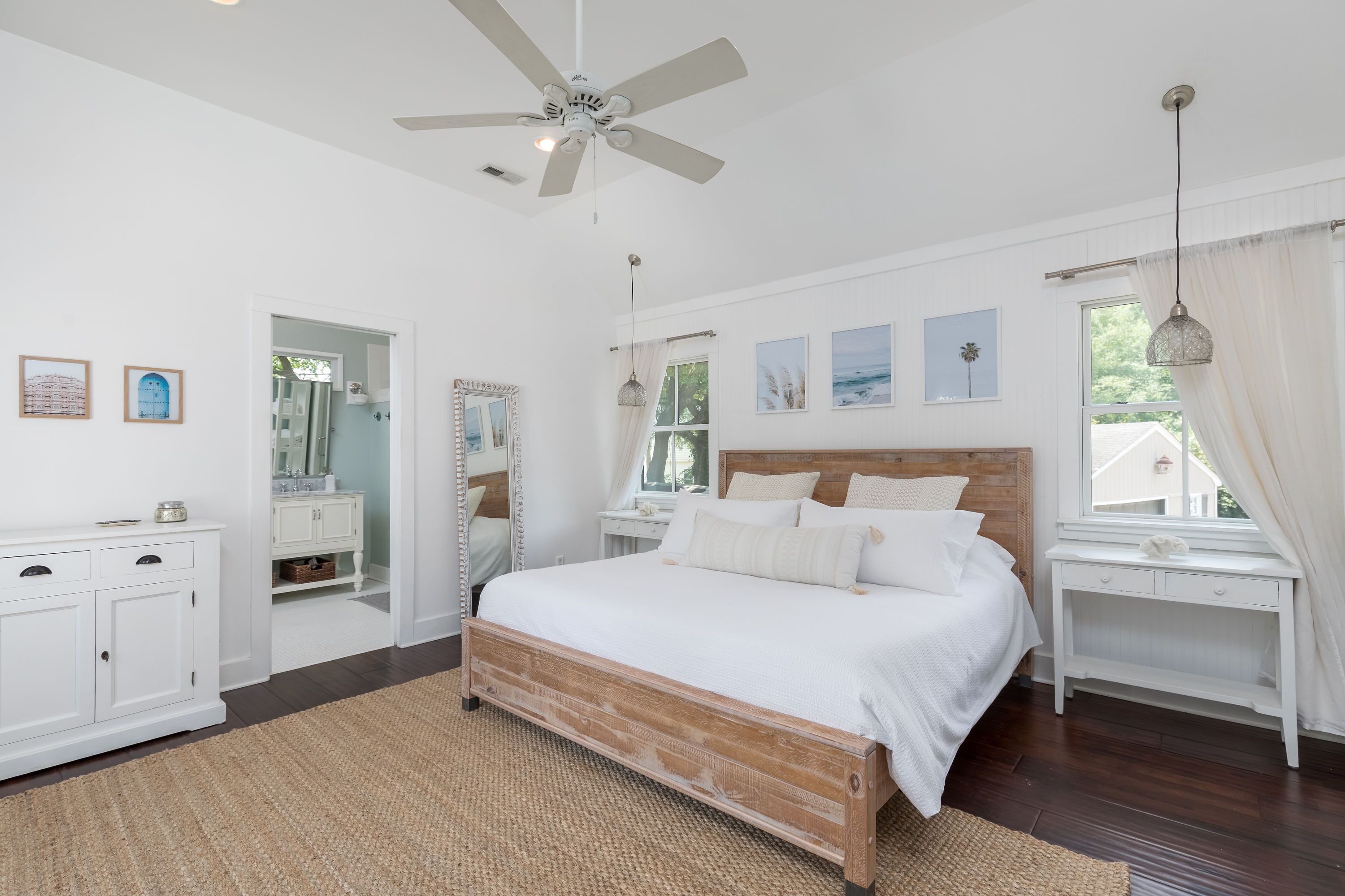 Primary bedroom with king bed