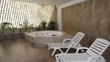 Hot tub, steam room, body treatments, hydrotherapy, aromatherapy