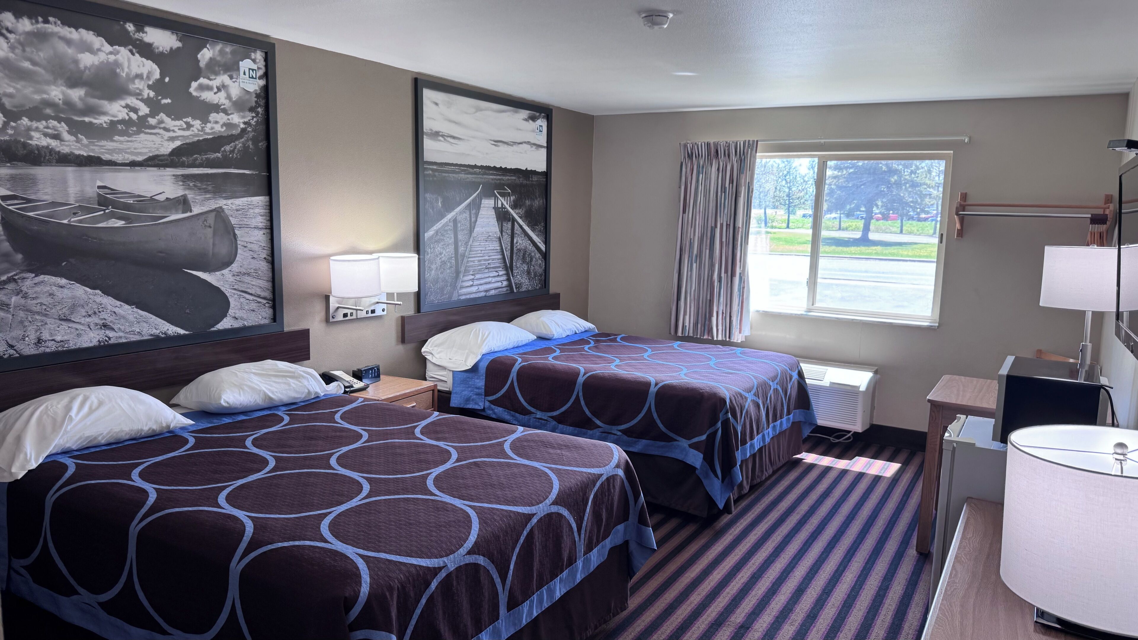 Basic Room, 2 Queen Beds, Non Smoking | Desk, laptop workspace, blackout drapes, free WiFi